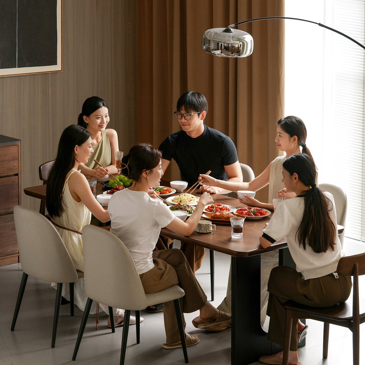 Japandi Walnut Wood Dining Table SAVOR