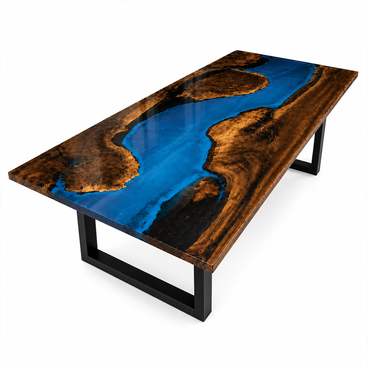 Walnut Blue River Conference Table, underside and joinery detail