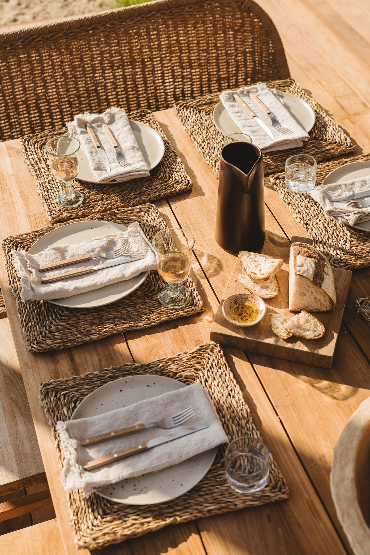 Baja Square Seagrass Placemats, Set of 4